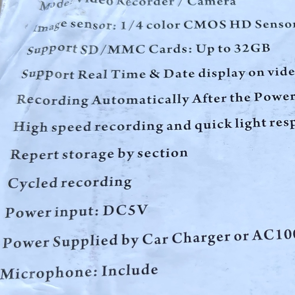 HD DVR CAMERA